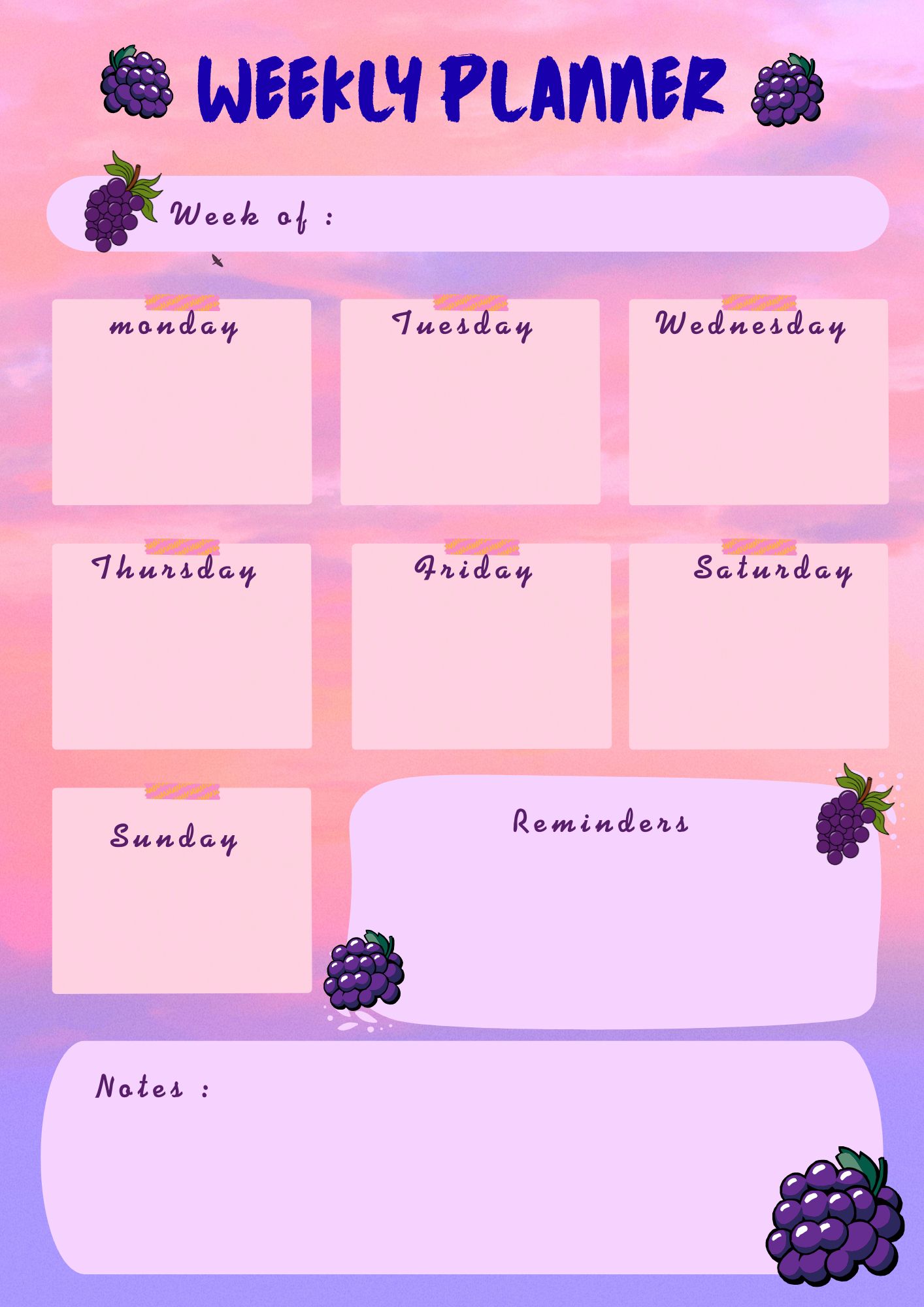Grapefruit Planner