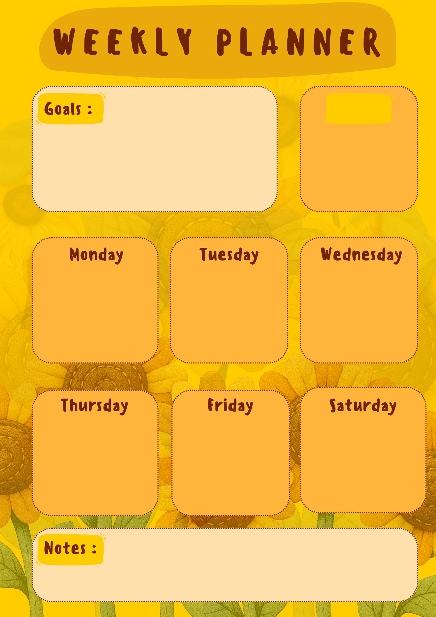 Sunflower Planner